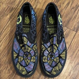 Vans -Nightmare Before Christmas- Black and Yellow Graphic Slip-On Sneakers